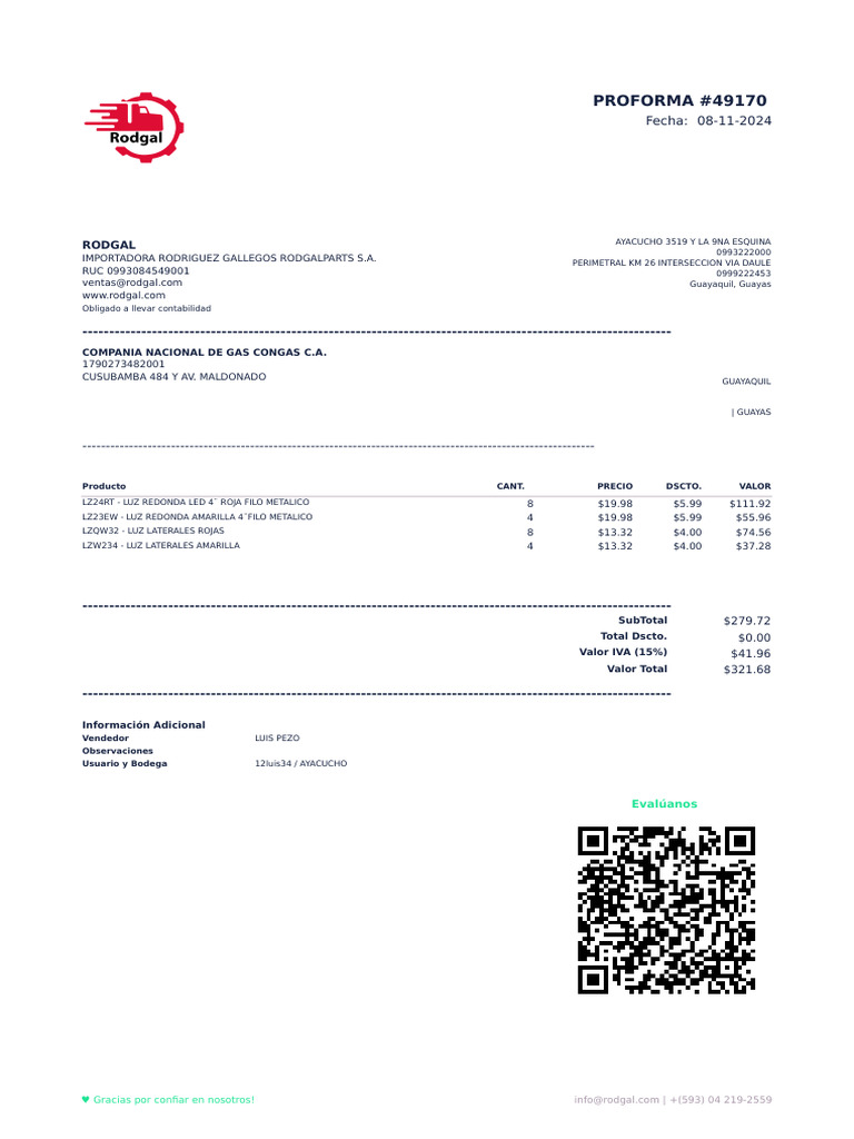 Proforma 49170 | PDF