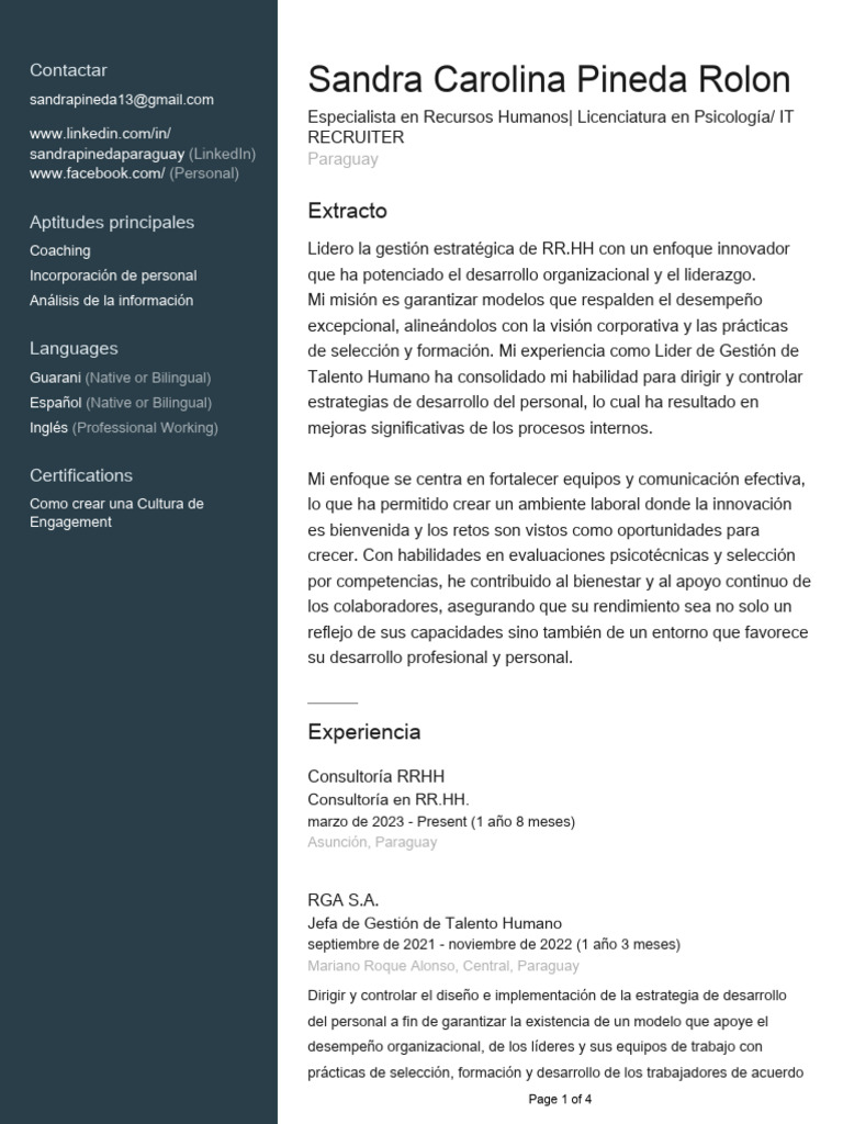Profile | PDF | Gestión de recursos humanos | Business