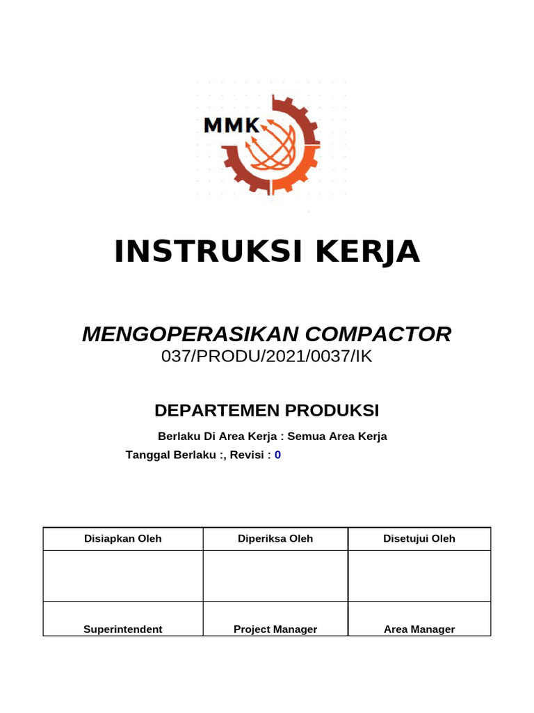 Panduan Operasional Compactor Aman | PDF