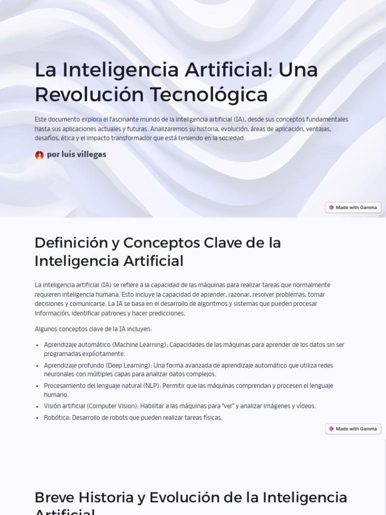 La Inteligencia Artificial Una Revolucion Tecnologica | PDF ...