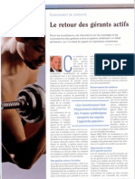 Le retour des gérants actifs (BANCO - April 2010)