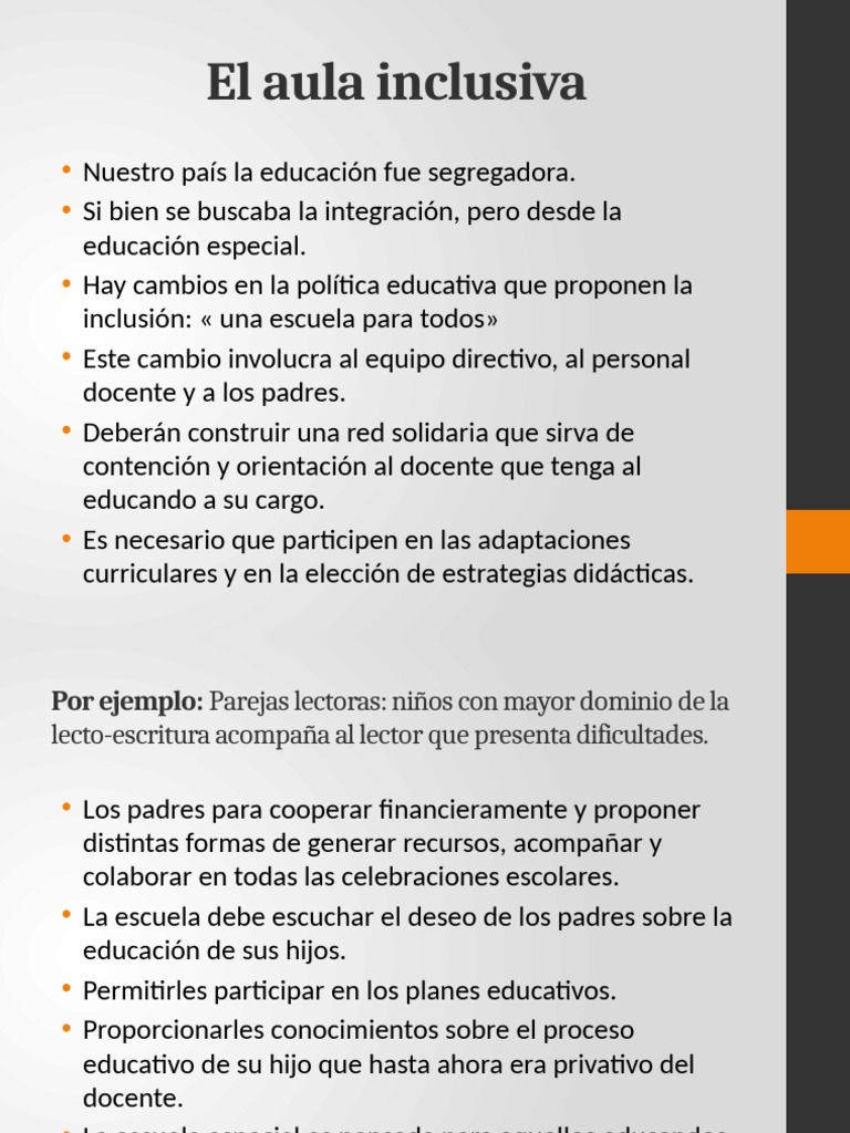 El Aula Inclusiva | PDF | Plan de estudios | Educación especial