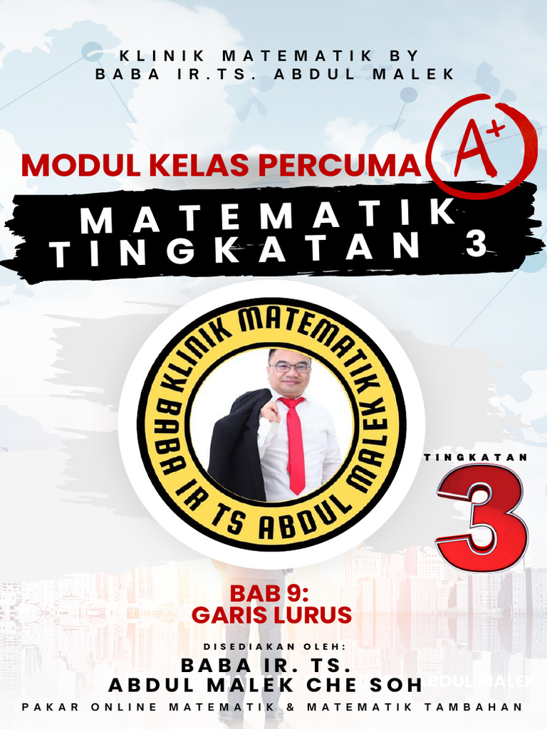 Bab 9: Garis Lurus Matematik Tingkatan 3 | PDF