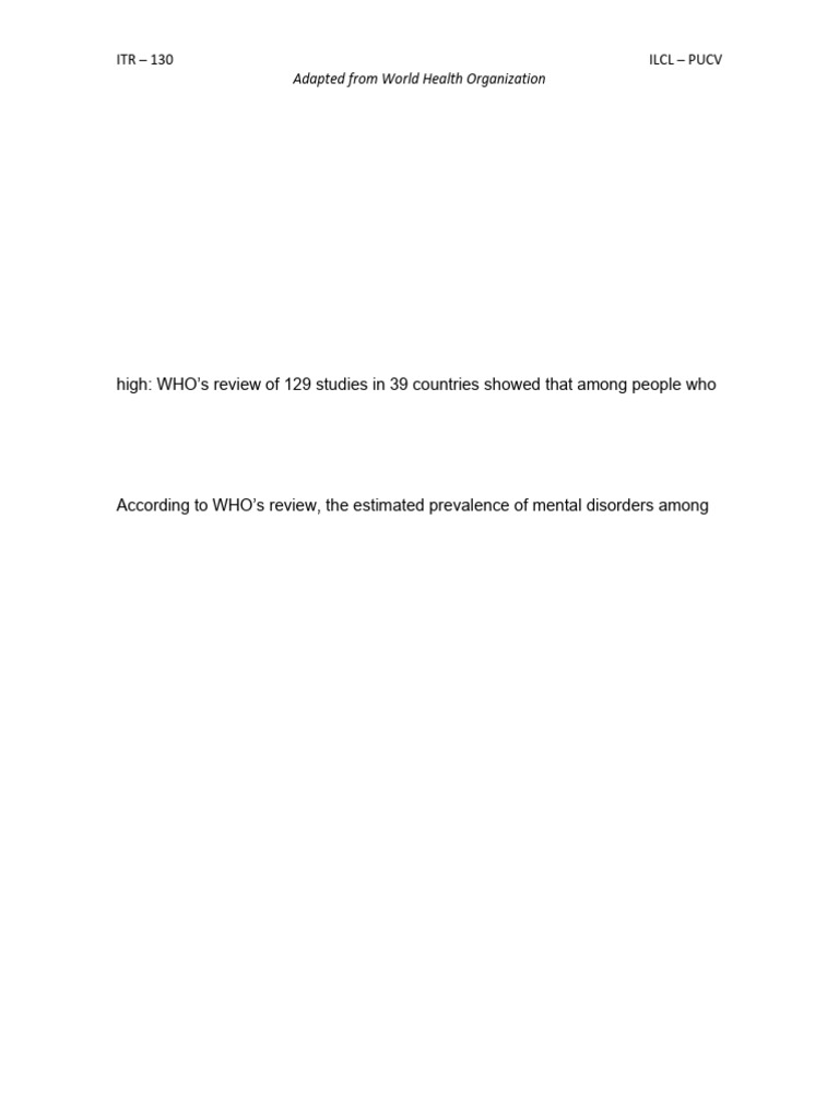 Mental Health in Emergencies: Key Insights | PDF | Mental Disorder ...