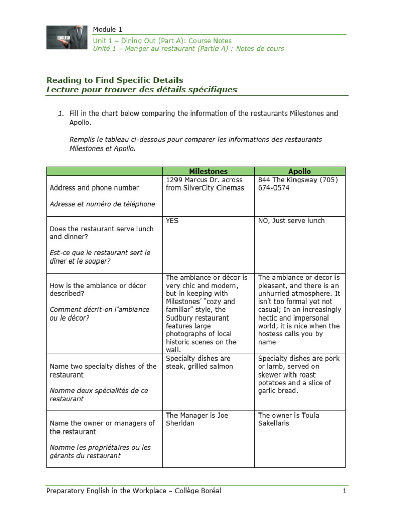 M1.1 RW Comparison-Chart | PDF | Eating Behaviors Of Humans | Food And ...