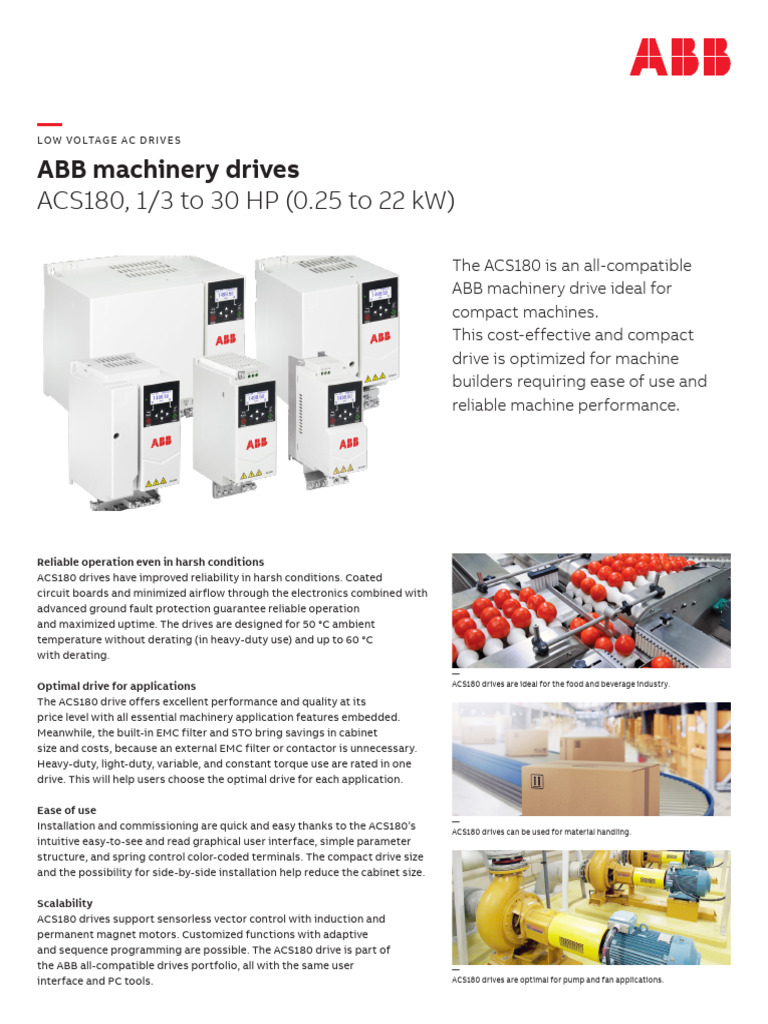 ACS180 Drive: Reliable Performance Solutions | PDF | Mains Electricity ...