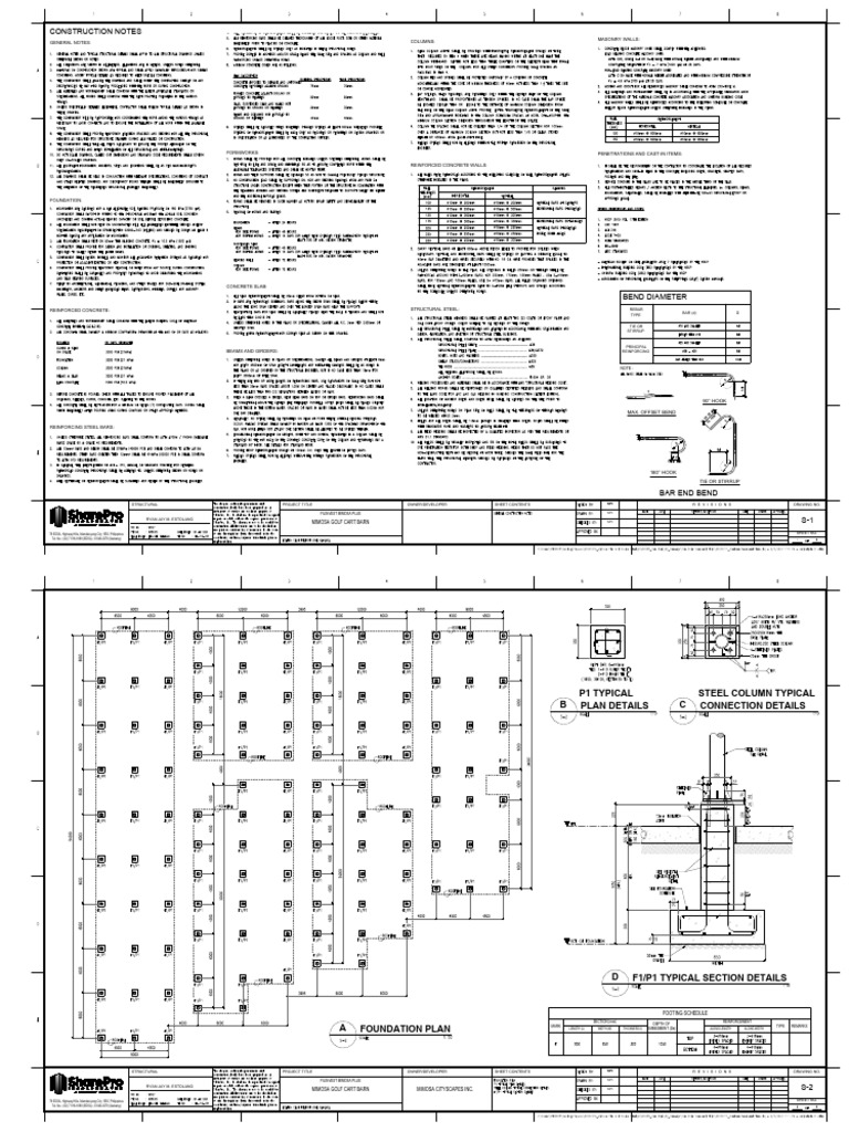 Cartbarn Structural Plans - S1-S6 | PDF | Architectural Design ...