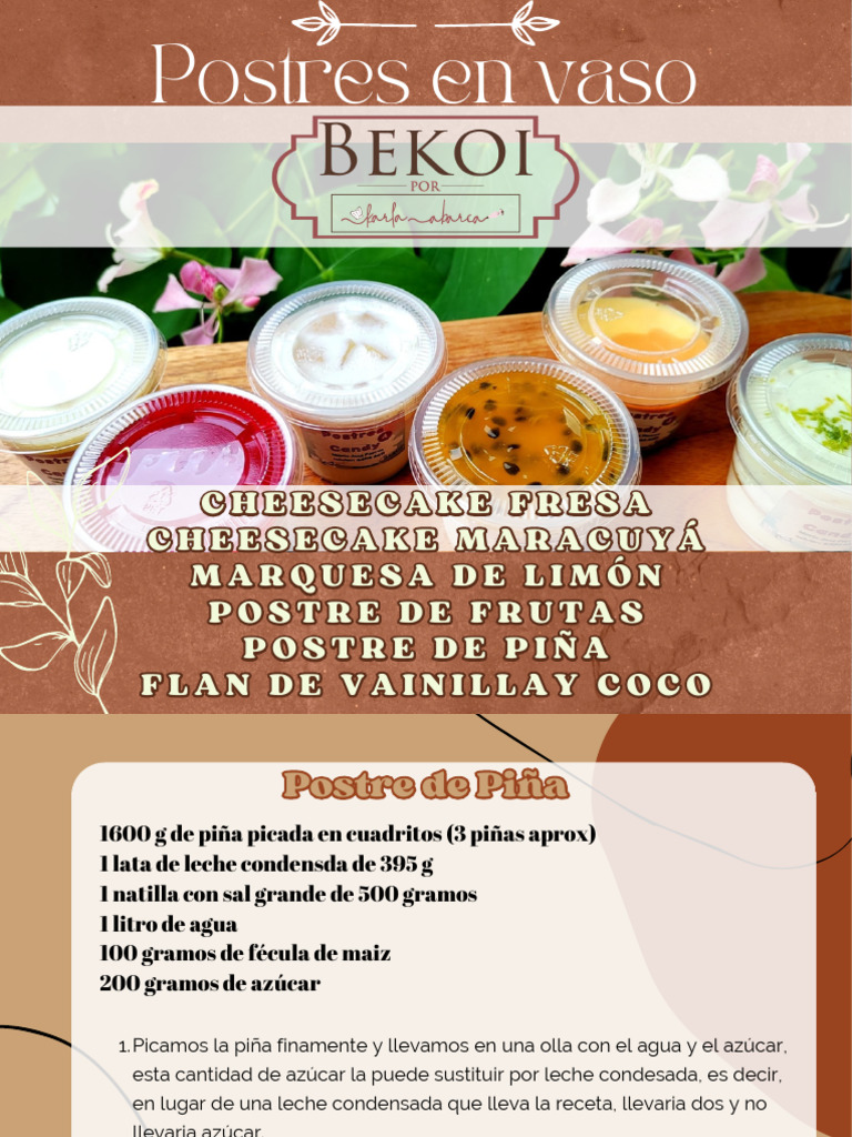 Postres en Vaso: Cheesecake y Más | PDF | Postres | Tarta de queso