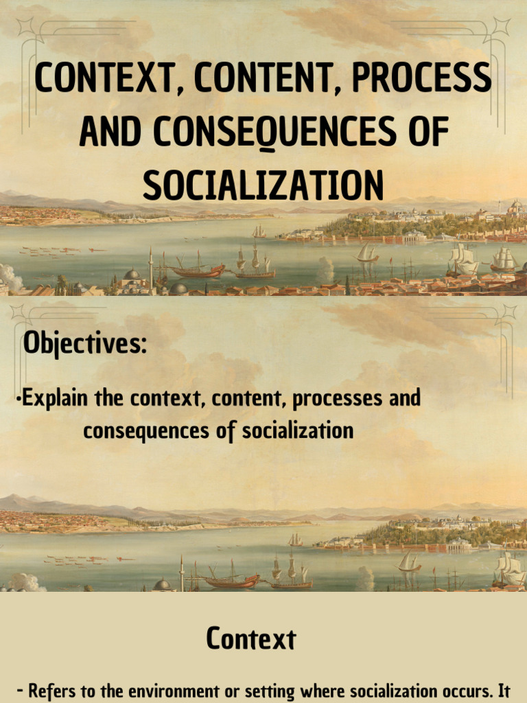 Socialization Context Content And Consequences PDF Socialization 