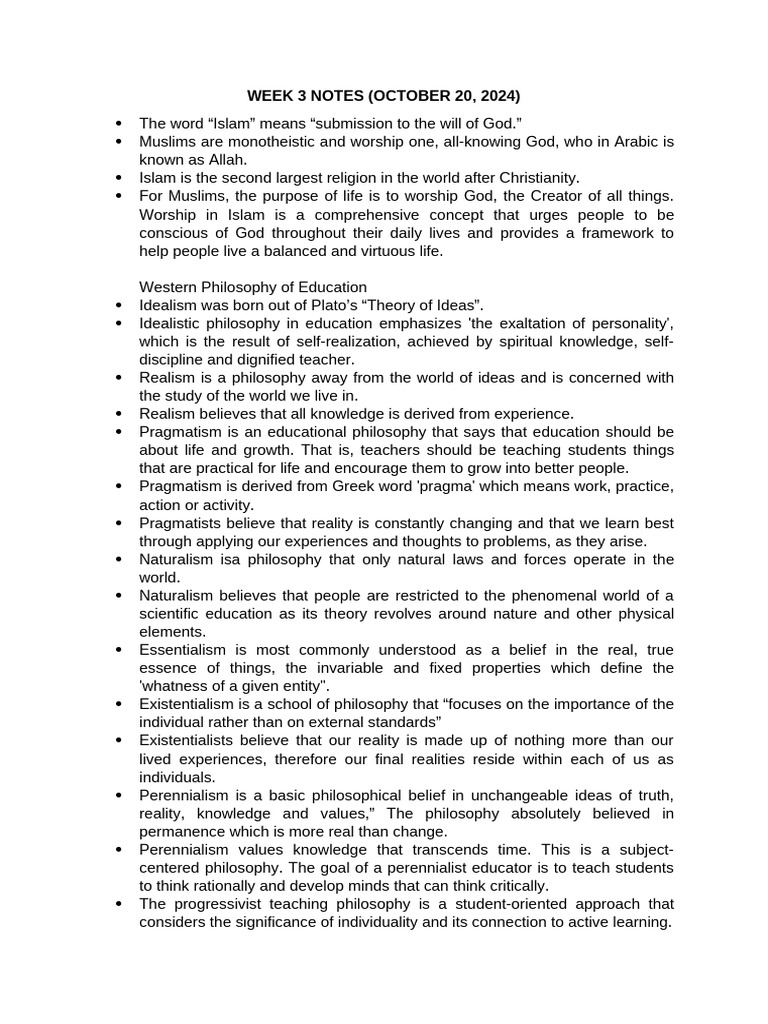 Week 3 Notes Oct 20 2024 | PDF | Unconscious Mind | Id