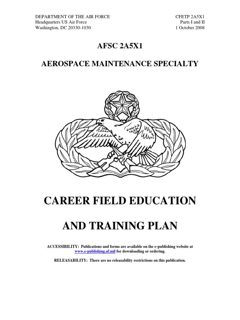 CFETP for AFSC 2A5X1 Aerospace Maintenance | PDF | United States Air ...