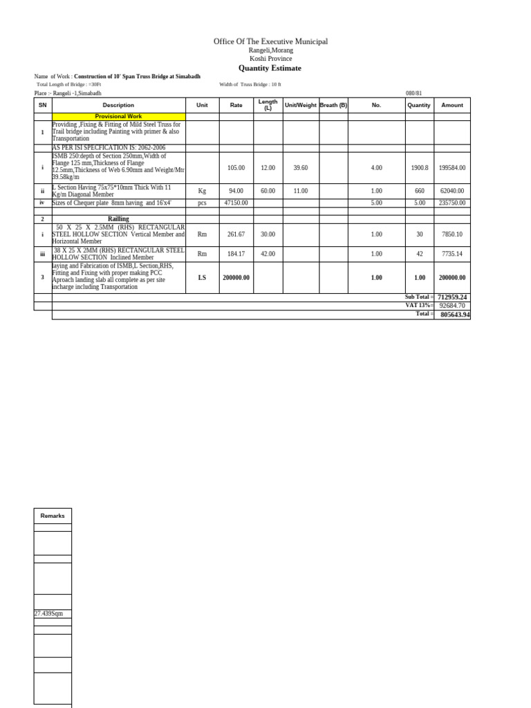 Trail Bridge - Final | PDF | Truss | Civil Engineering