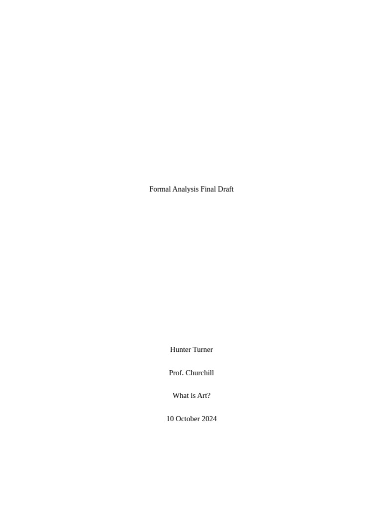 Formal Analysis Final Draft | PDF | Paintings | Indian Religions