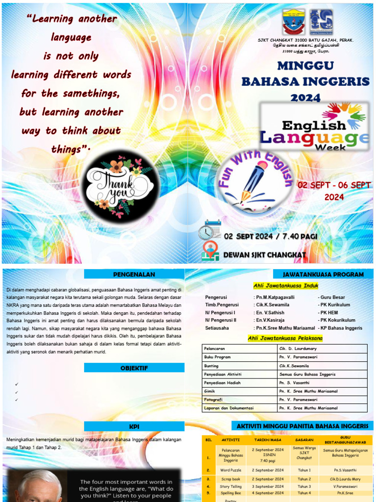 Buku Program - English Week | PDF