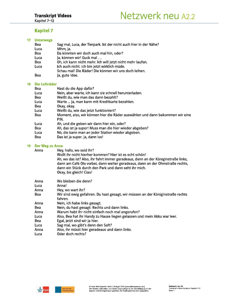 Transkript Videos A2 KB - (7-12) | PDF