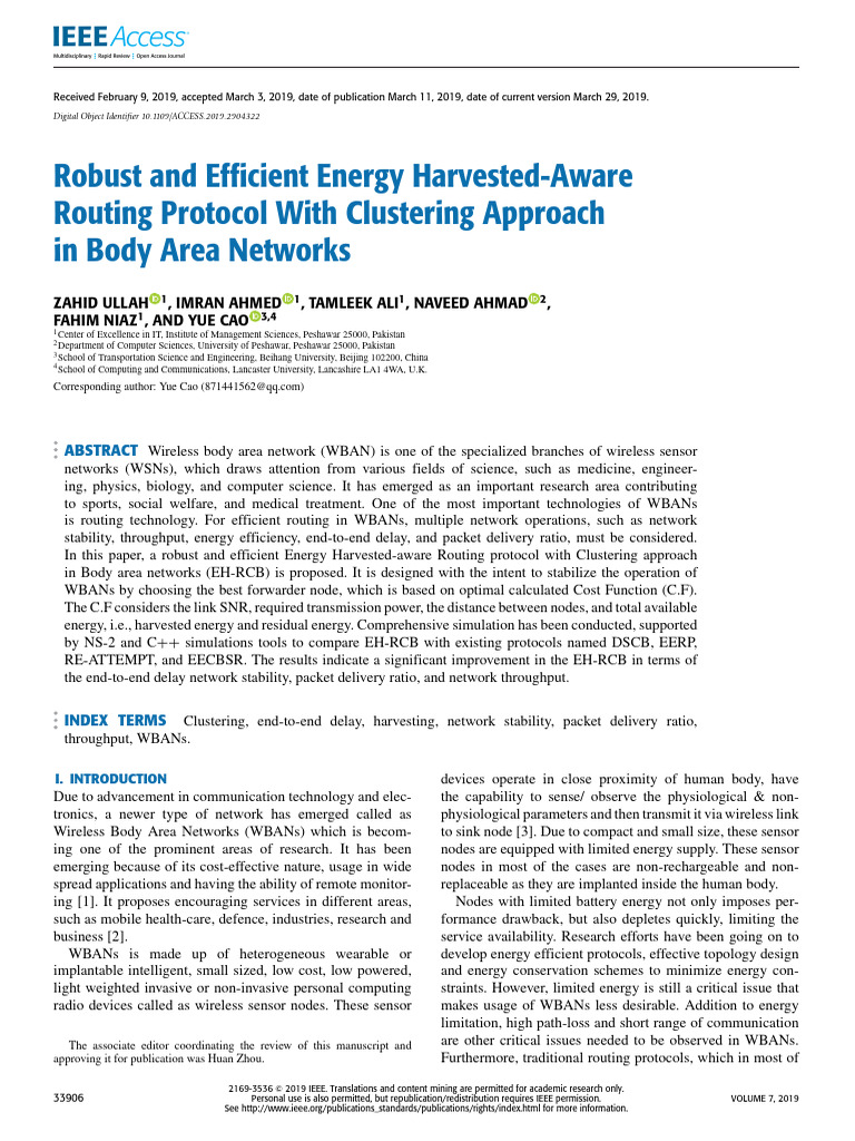 Robust and Efficient Energy Harvested-Aware Routing Protocol With ...