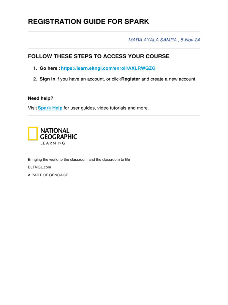 RegistrationGuide Intermediate1Vespertino 070241 | PDF