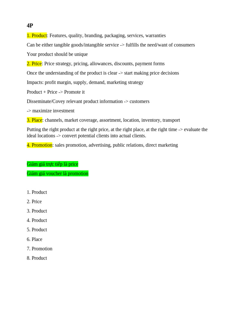 4P, Swot | PDF | Business