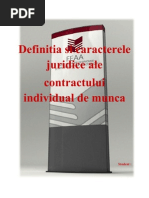 Definitia Si Caracterele Juridice Ale Contractului Individual de Munca