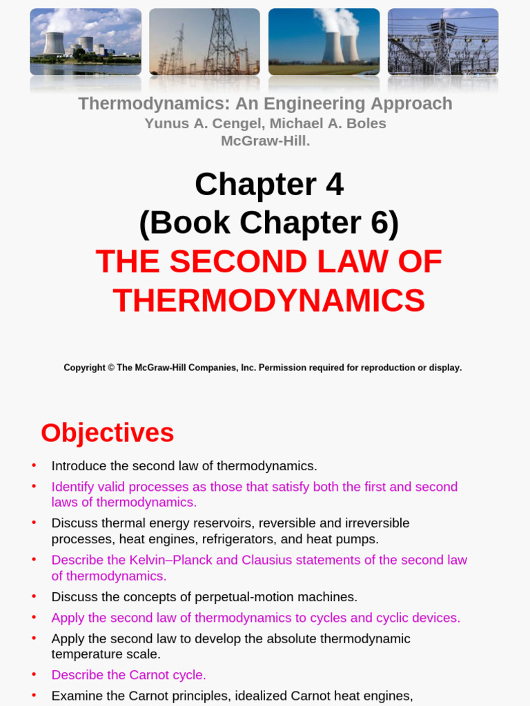 Book Chapter 6-The Second Law of Thermodynamics | PDF | Heat | Second ...