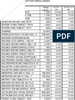 DAFTAR HARGA ASKES