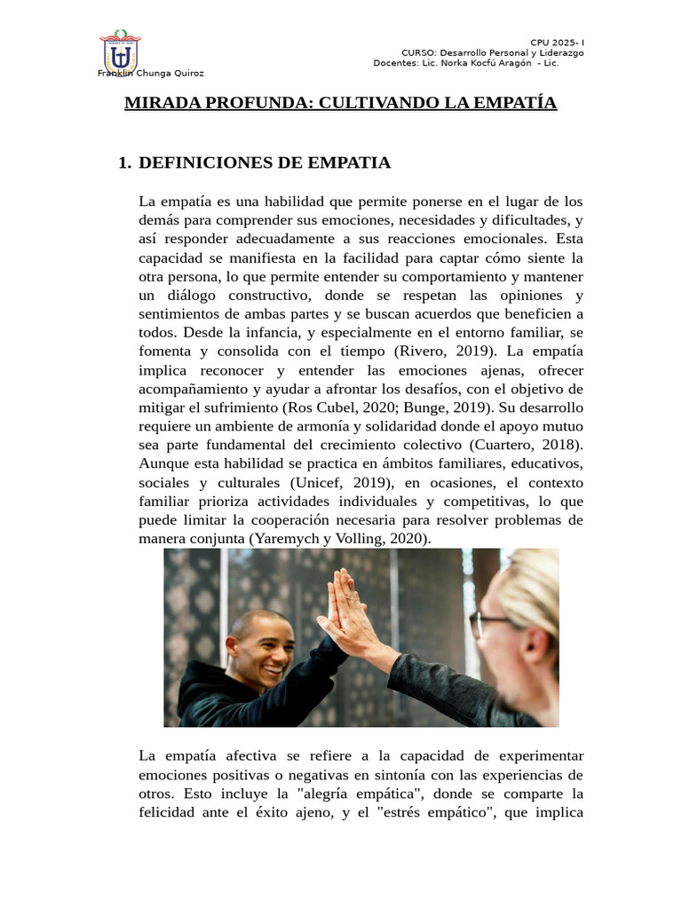 Estrategias para Cultivar la Empatía | PDF | Empatía | Las emociones