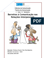 Barreiras à comunicação nas relações interpessoais