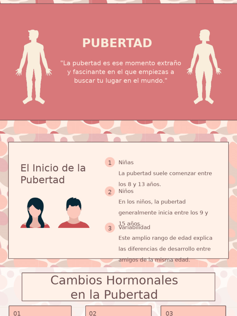 Presentación Educativa de Los Cambios en La Pubertad Ilustrativo ...