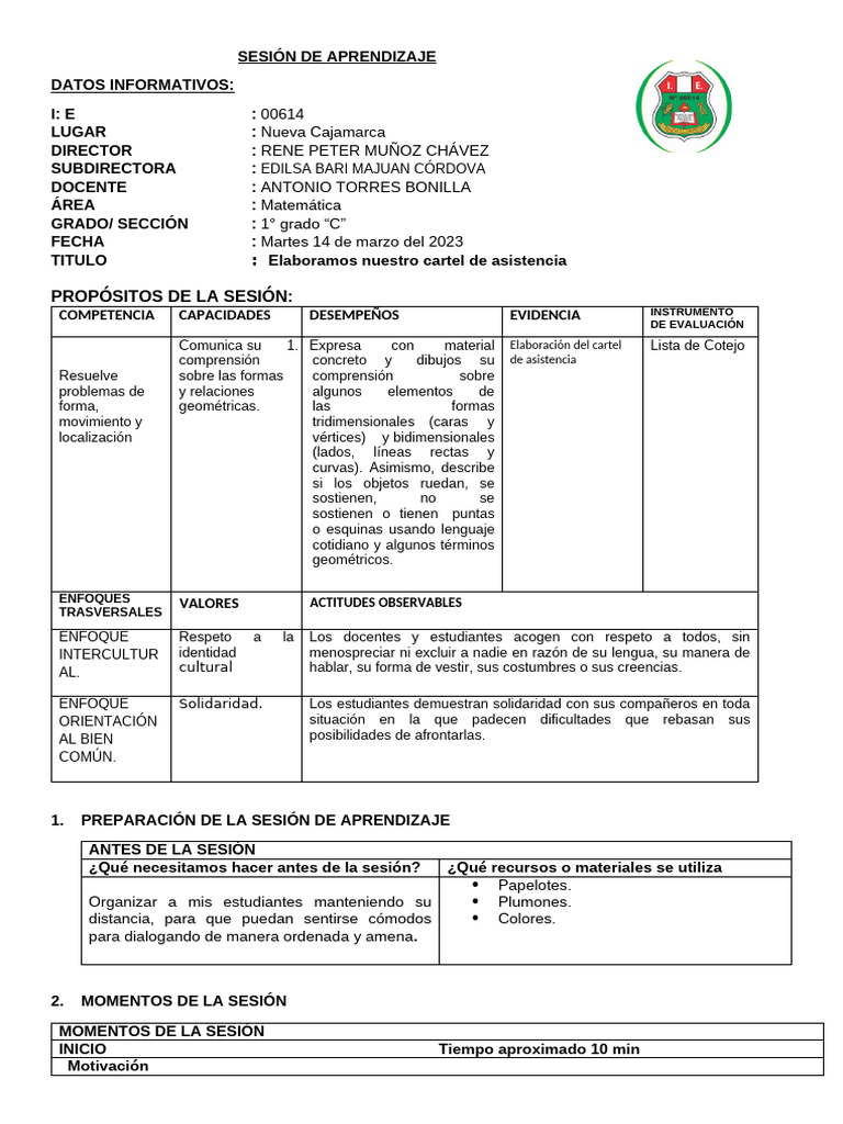 Cartel de Asistencia en Matemáticas | PDF | Evaluación | Aprendizaje