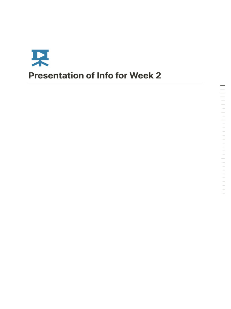 Presentation of Info For Week 2 | PDF