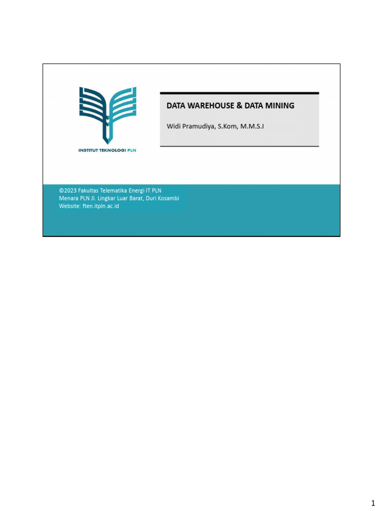 Panduan Lengkap Data Warehouse & Mining | PDF