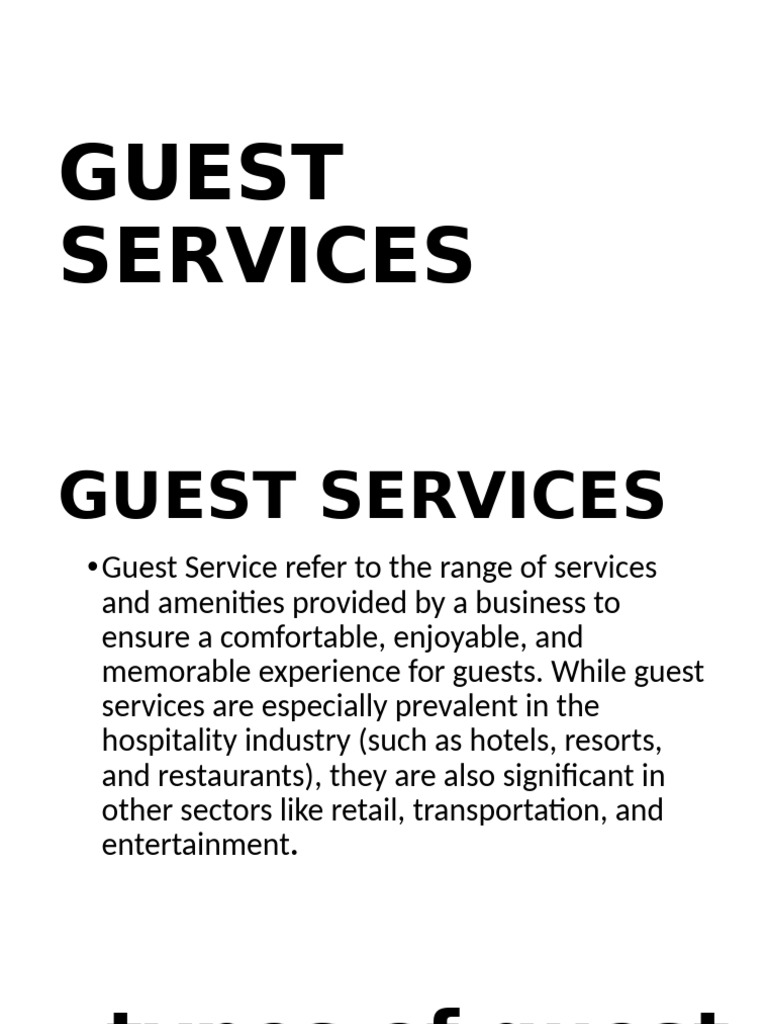 Comprehensive Guide to Guest Services | PDF | Loyalty Program | Hotel