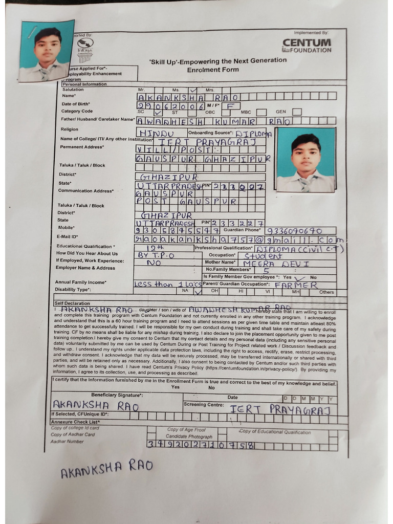 Akanksha Rao (Civil CT) | PDF