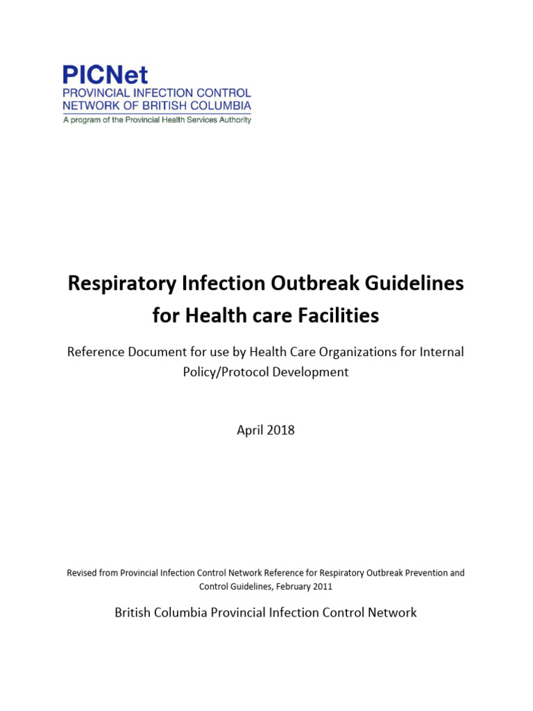 Respiratory Infection Outbreak Guidelines For Healthcare Facilities ...