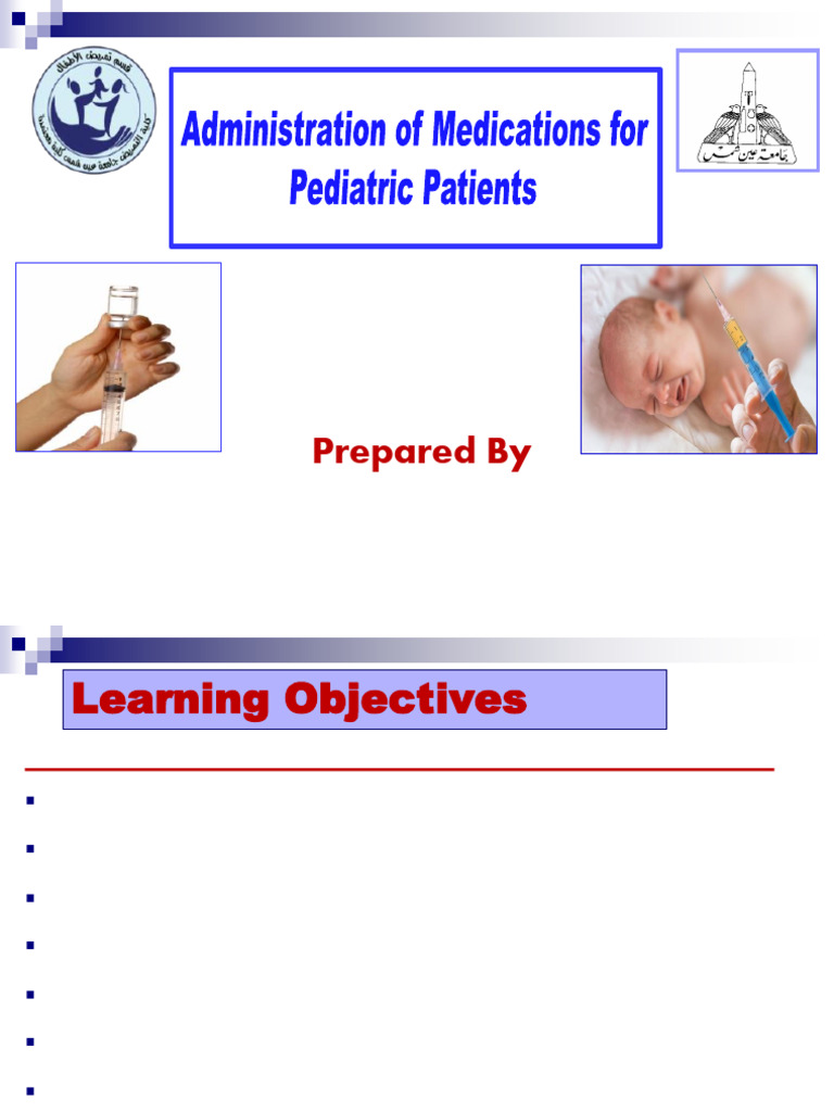 Pediatric Medication Administration Guidelines | PDF | Injection ...