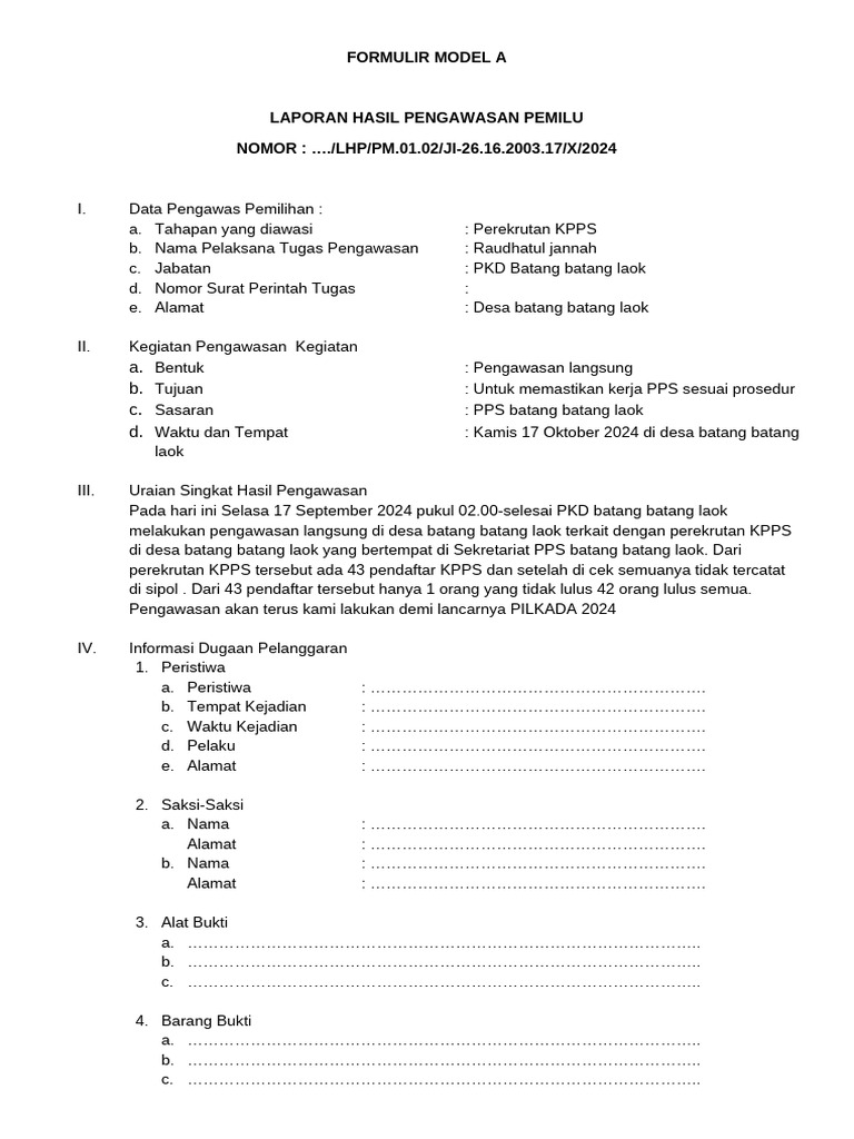 Form A Kpps | PDF