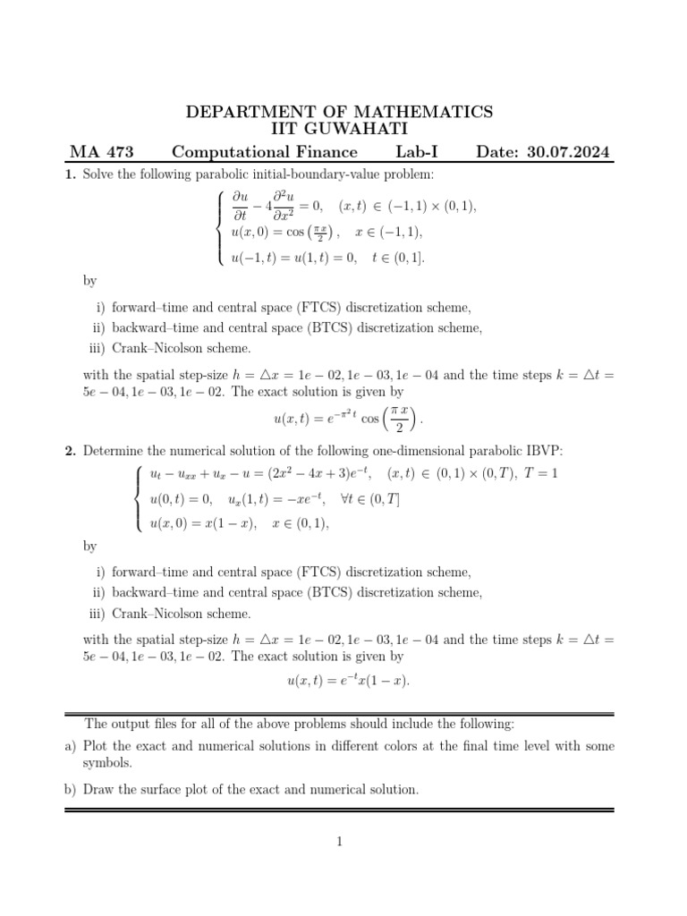 MA473 Lab1 | PDF