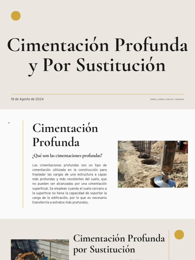 Cimentaciones Profundas: Tipos y Usos | PDF | Fundación (Ingeniería ...