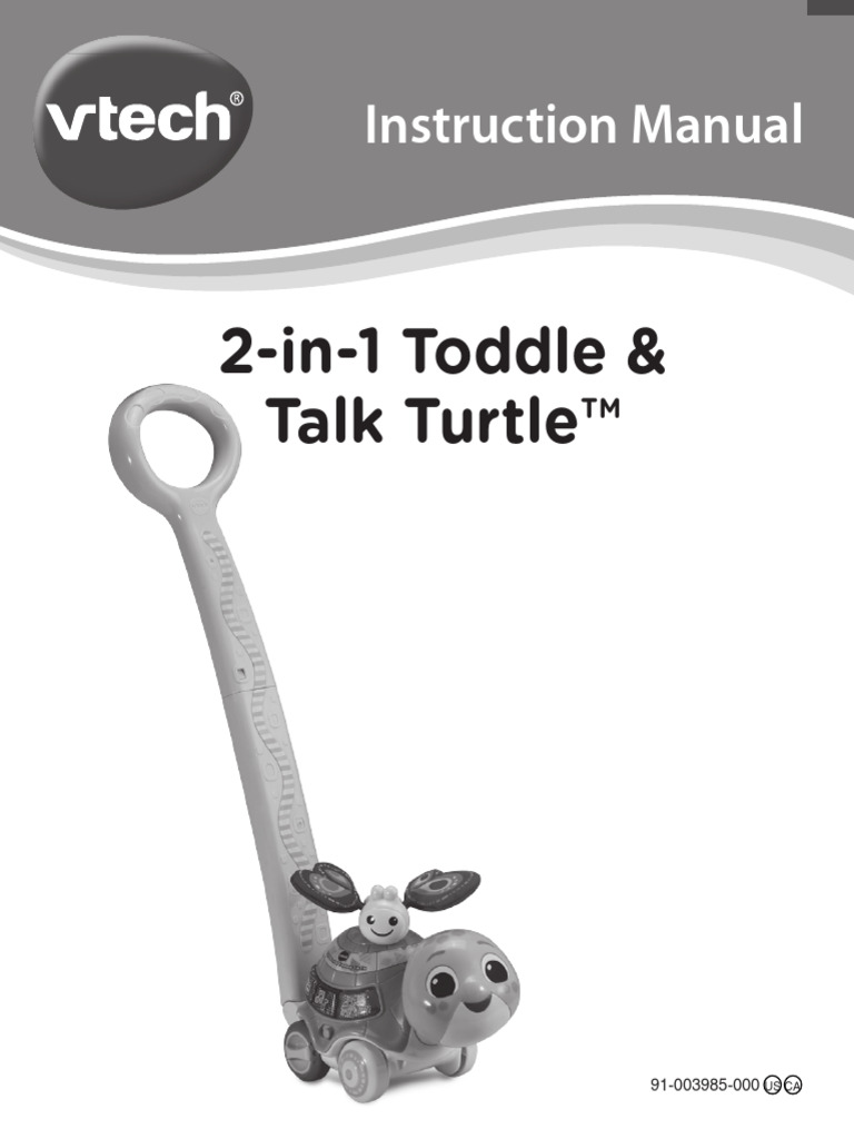 80-547600 2-In-1 Toddle Talk Turtle Instruction Manual | PDF ...