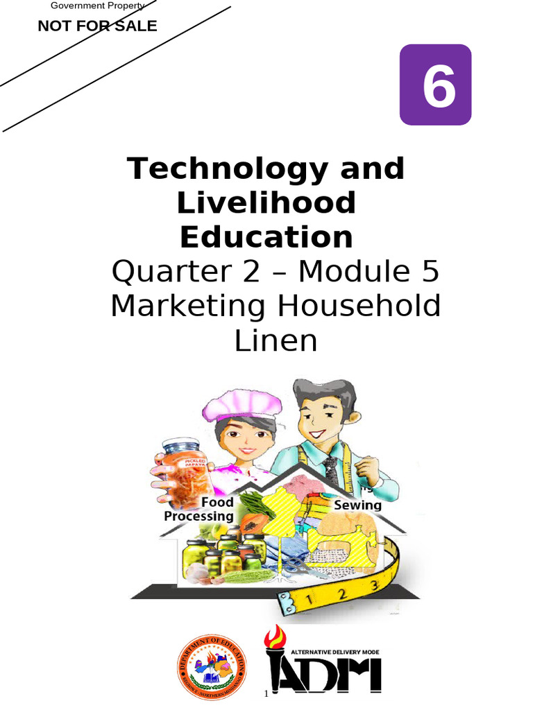 TLE6 Q2 Mod5 MarketingHouseholdLinen Version3 | PDF | Books | Linens