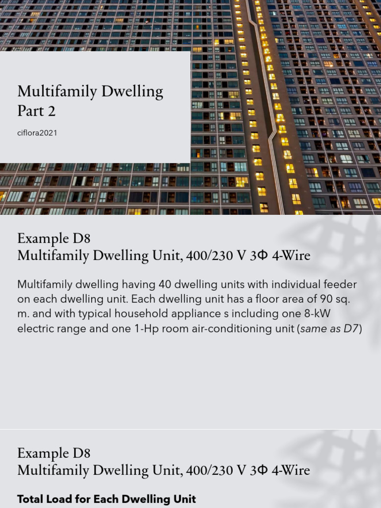 Multifamily Dwelling Part 2 | PDF | Home Appliance | Electrical Components