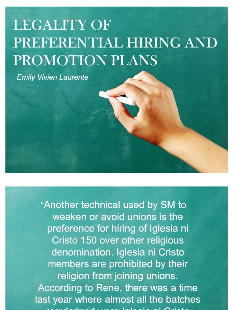Legality of Preferential Hiring and Promotion Plans | PDF | Affirmative ...