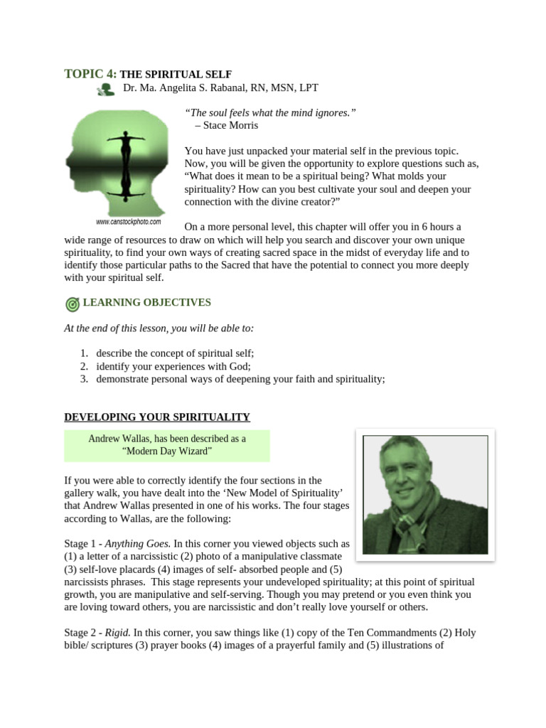 Exploring Your Spiritual Self | PDF | Soul | God