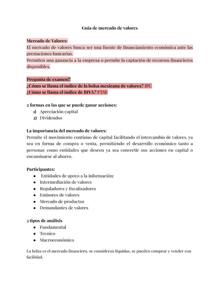 Guia de Mercado de Valores | PDF | Bolsa | Bolsa de Valores