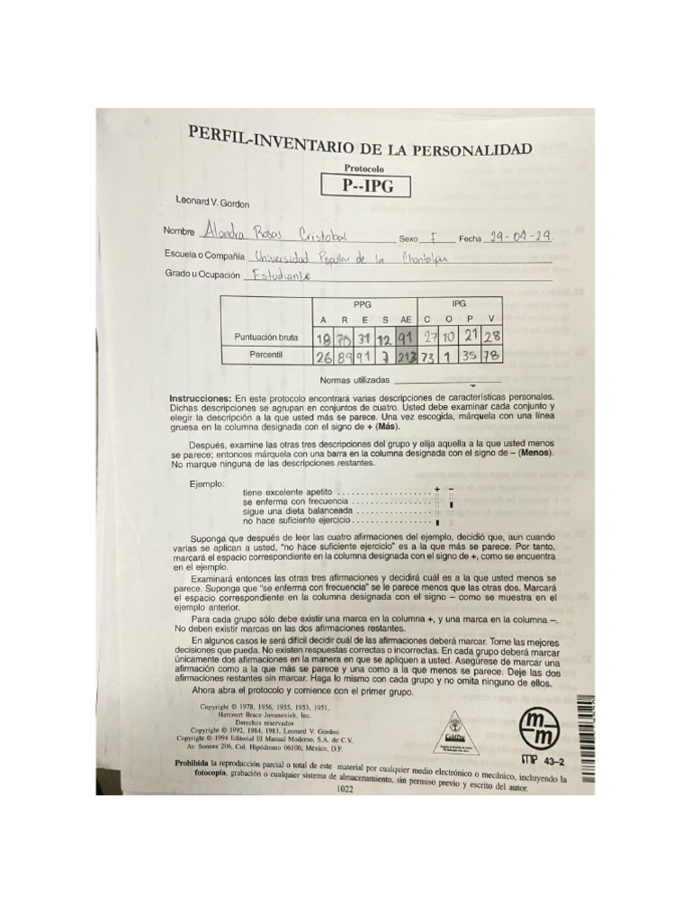 Inventario P-IPG | PDF