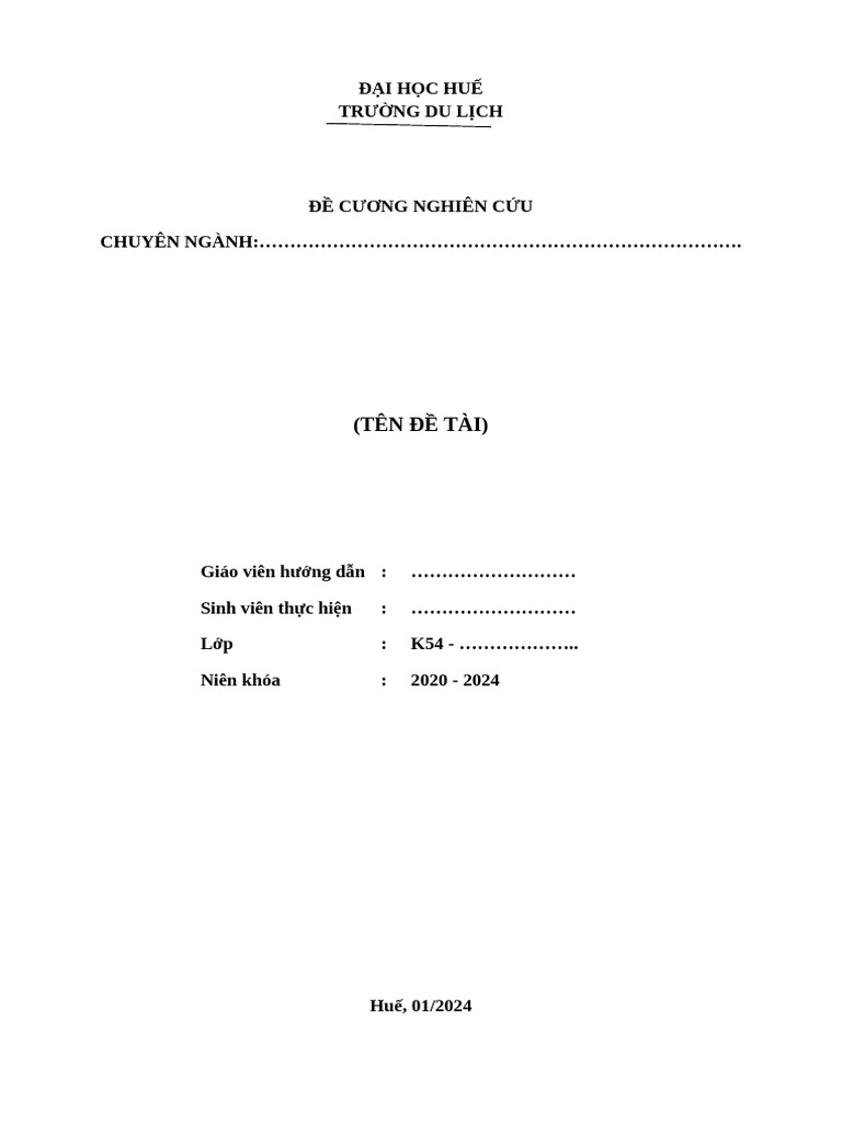 TLTK 2 Huong Dan Viet de Cuong Nghien Cuu | PDF