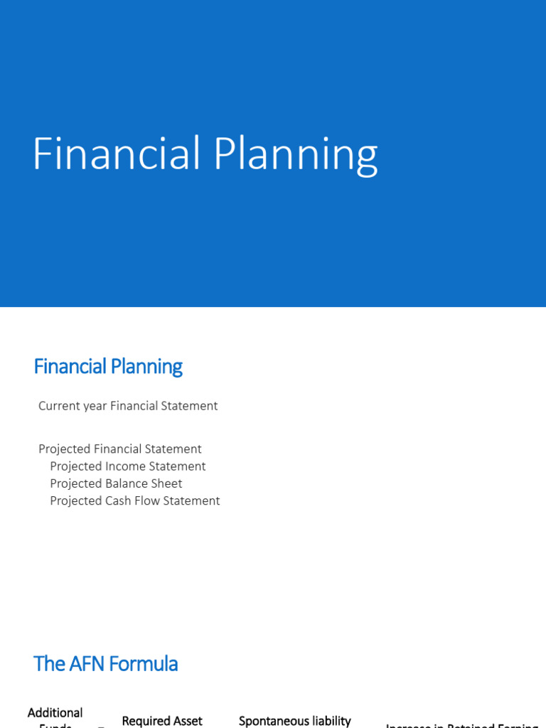 Financial Planning and AFN Analysis | PDF | Equity (Finance) | Dividend