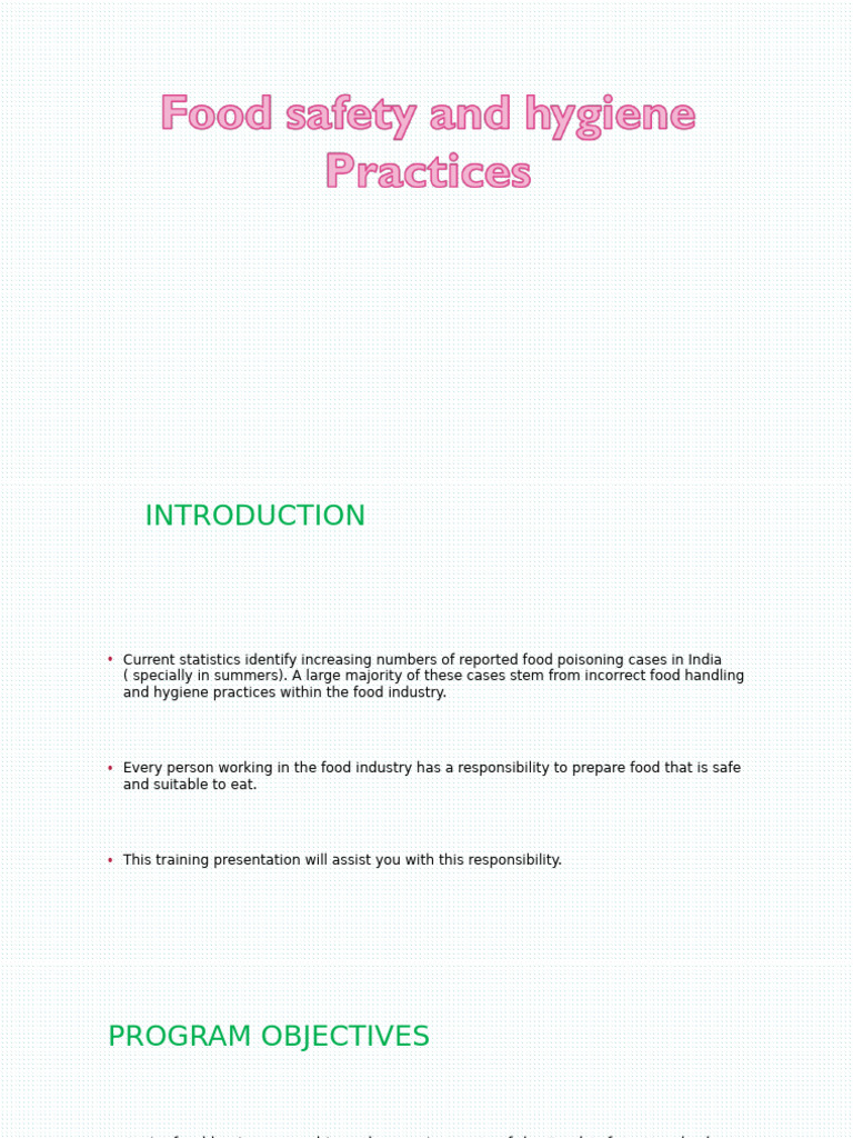 Food Safety Training for Handlers | PDF | Food Safety | Foodborne Illness