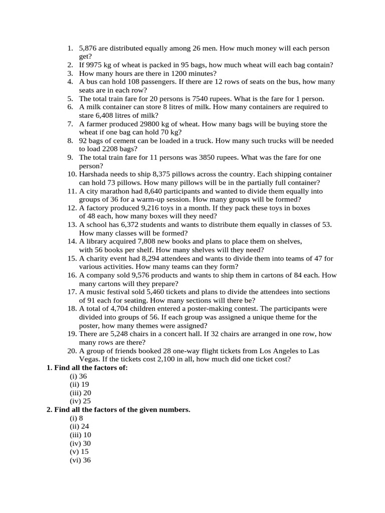 Wa maths division factors and multiples pdf teaching methods