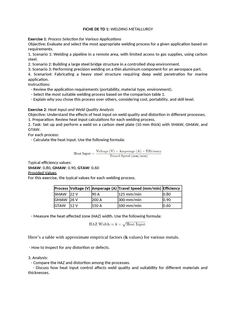 Fiche de TD 1 | PDF